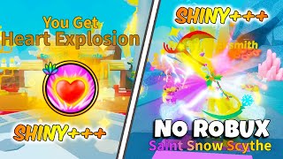 I GOT HEART EXPLOSION SPELL & THE *SAINT SNOW SCYTHE* EXCLUSIVE WEAPON | WITHOUT ROBUX | WFS ROBLOX