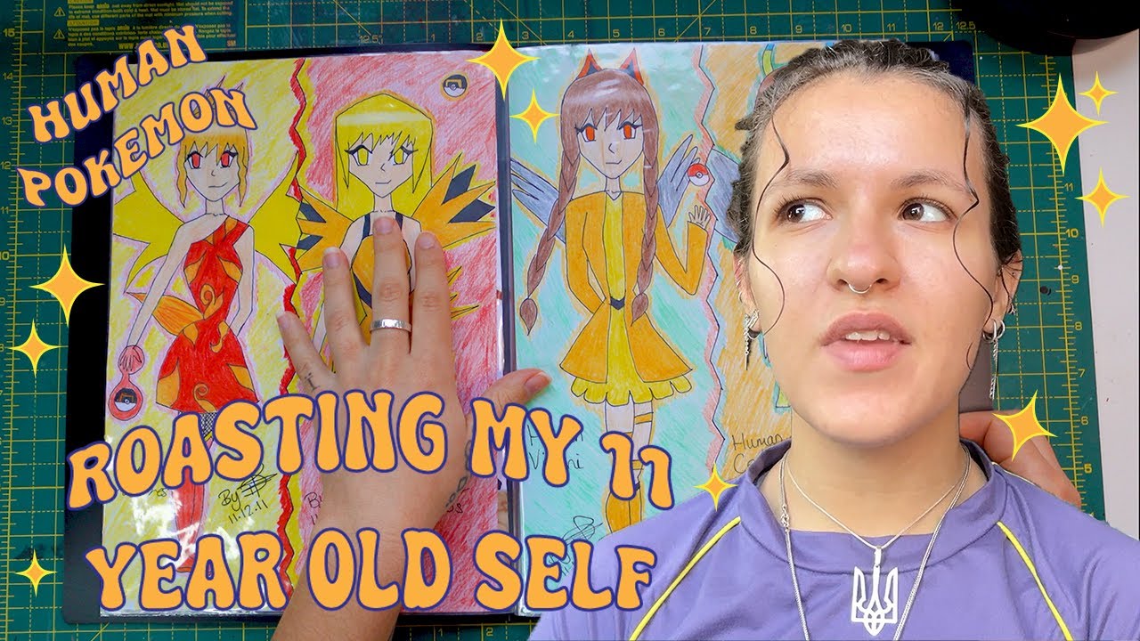Roasting my old art Human Pokemon series & my first Copic markers - YouTube