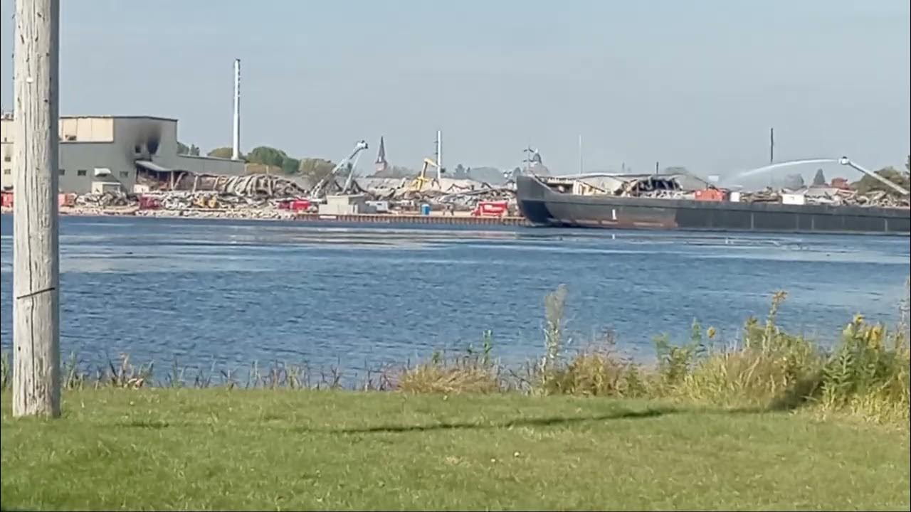 October 11th 2022. Resolute Forest Products warehouse fire as of 2 p.m