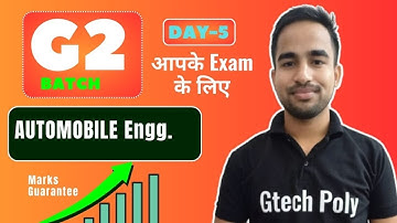 Automobile Engineering | DAY-5 | G2 Batch | Bteup Exam 2023 | Polytechnic | Mechanical Engg