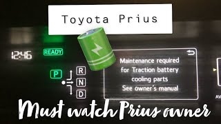 toyota prius battery cooling filter, maintenance required for traction battery cooling parts