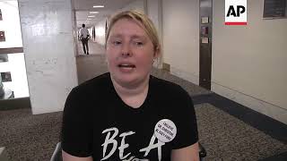 Protesters speak out against US Supreme Court nominee Kavanaugh
