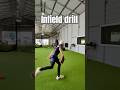 Infield L shape cone drill sharp reps quick feet clean hands #baseball #infield #drills #g #defense