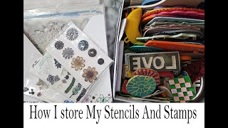 How I store My Stencils And Stamps