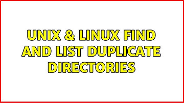 Unix & Linux: Find and list duplicate directories
