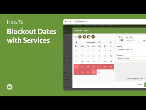 How To Block Out Dates With Planning Center Services