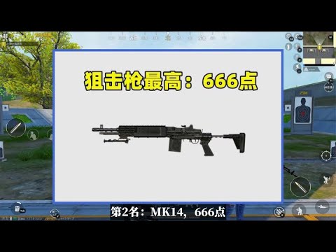 现版本秒伤最高的4把枪，MK14只能排第二，第一很多人猜不到