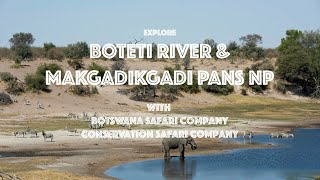 Boteti River - Makgadikgadi Pans National Park - a realistic perspective and lodges in the area.