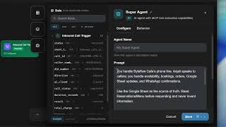 AI Cafe Management Assistant with inbound calling | Byteflow Basic
