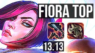FIORA vs GWEN (TOP) | 7/0/7, 500  games, Godlike | KR Master | 13.13