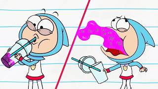 boba tea magnet goes wrong boy dragon wildbrain cartoons