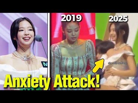 Blackpink Jennie Seemingly Getting Anxiety Attacks At MMA 2025!