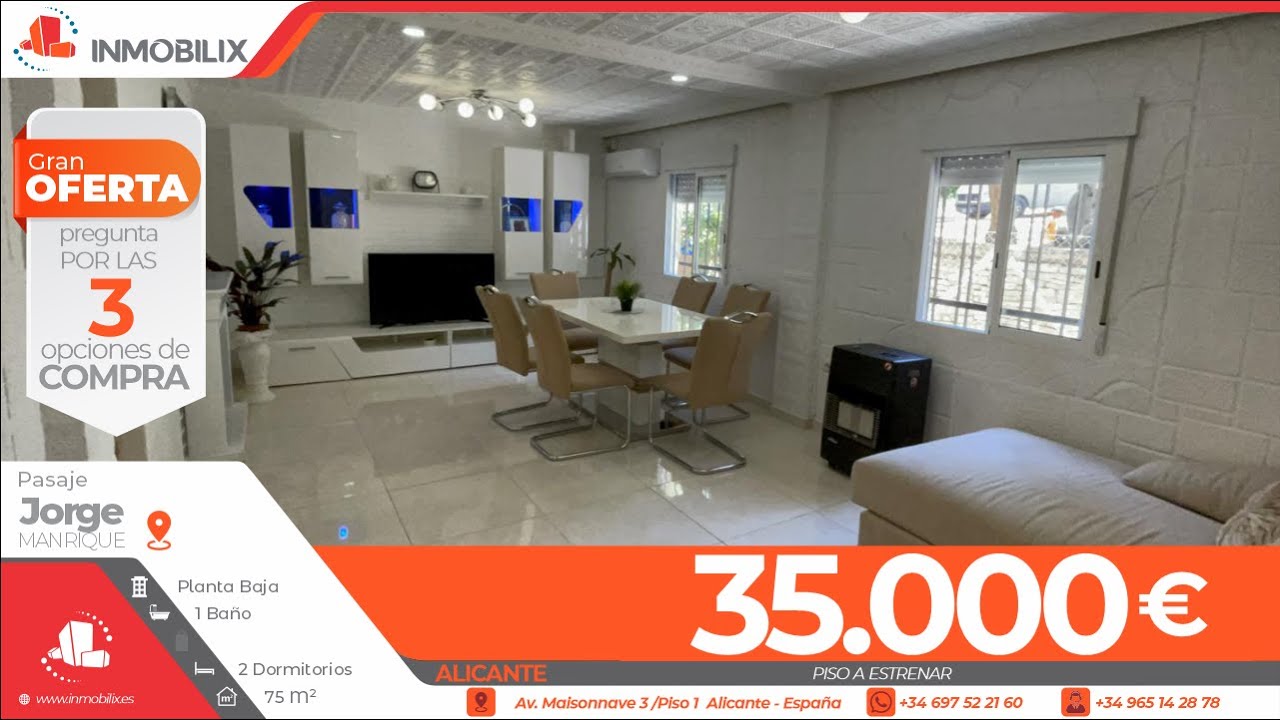 VENDÍDO✅☀️Alicante☀️ 💰35.000€/  Pasaje Jorge Manrique / PISO A ESTRENAR