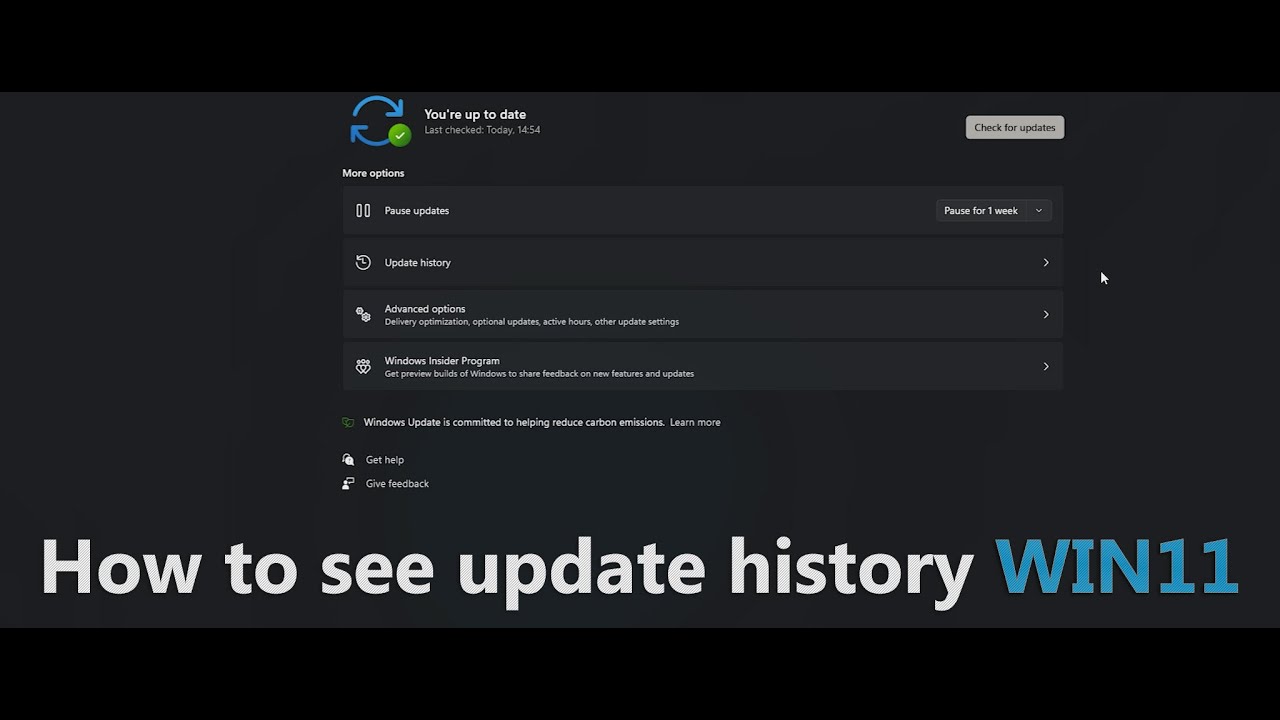 How to see the WINDOWS UPDATE HISTORY on WINDOWS 11 | 2022 - YouTube