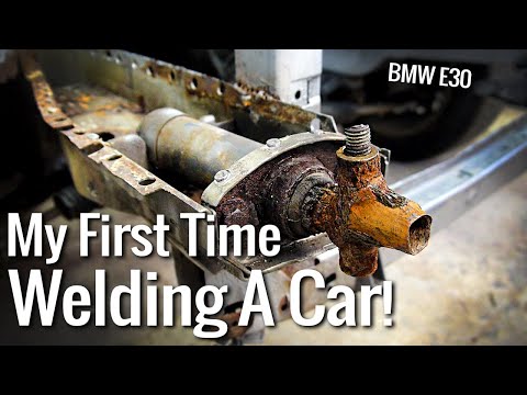 Welding A Car For The First Time | BMW E30 325i Touring Engine Bay Restoration Ep 4