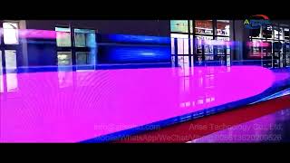 Customized shape transparent LED display transparent see through wall p3.91mm curved shape round tra