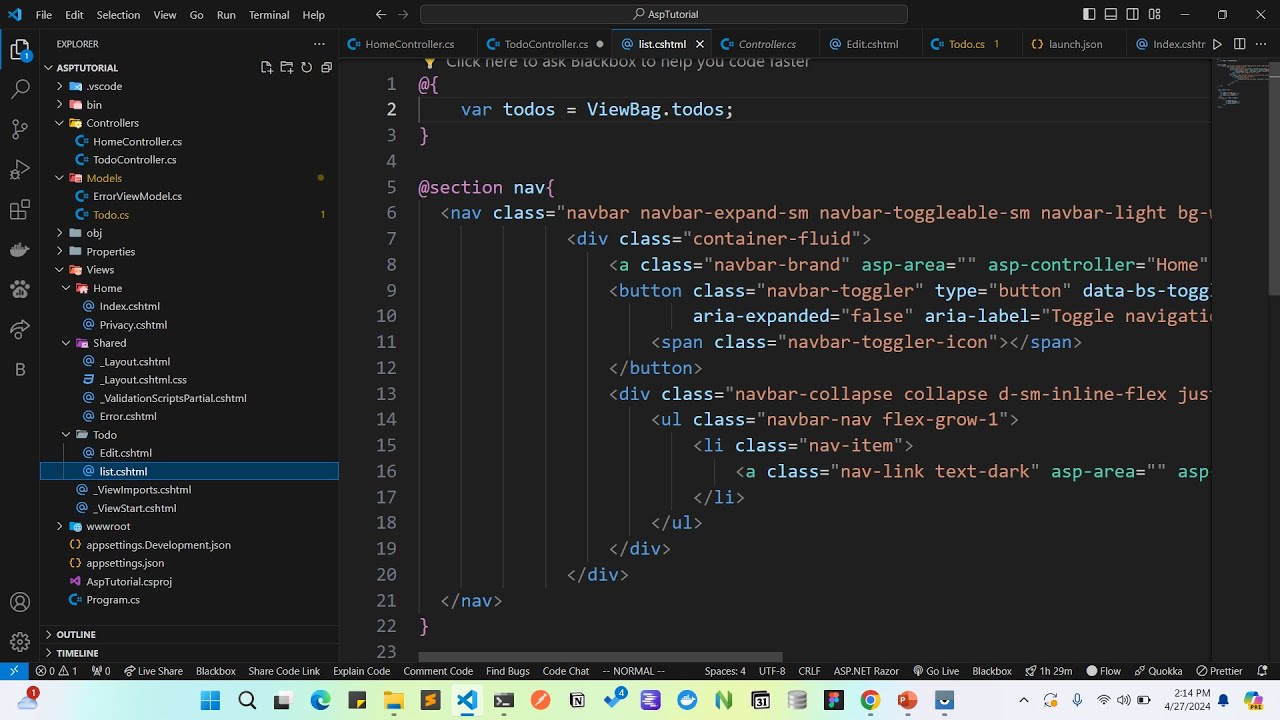 የ ASP.NET Core MVC tutorial part ፪ ኦፍ ፬ - YouTube