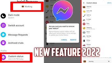 HOW TO ADD CUSTOM STATUS ON MESSENGER AND HOW TO REMOVE CUSTOM STATUS EASY STEPS TUTORIAL 2022
