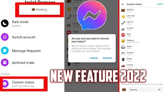 HOW TO ADD CUSTOM STATUS ON MESSENGER AND HOW TO REMOVE CUSTOM STATUS EASY STEPS TUTORIAL 2022 screenshot 2