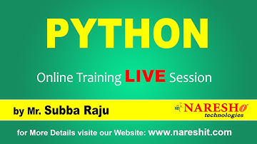 PYTHON @ 7:30 PM by Mr. Subba Raju