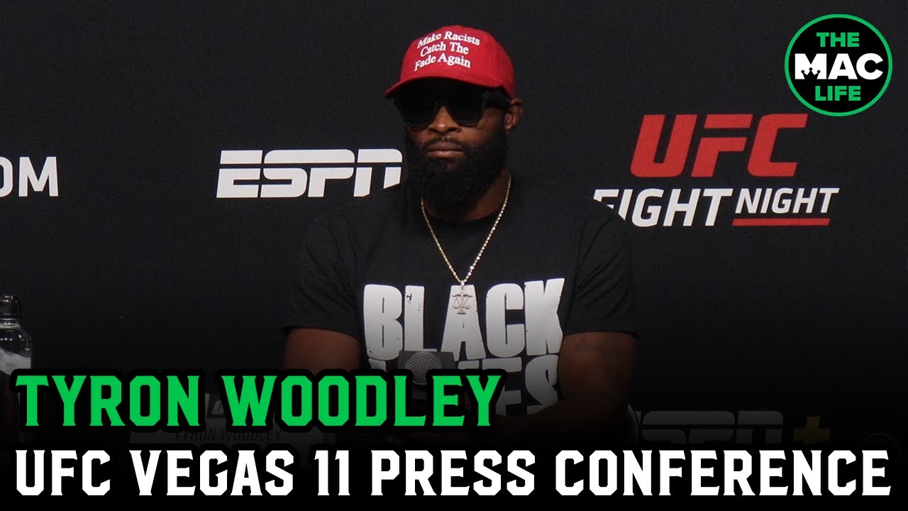 Tyron Woodley answers every question at presser with “Black Lives Matter” | UFC Vegas 11