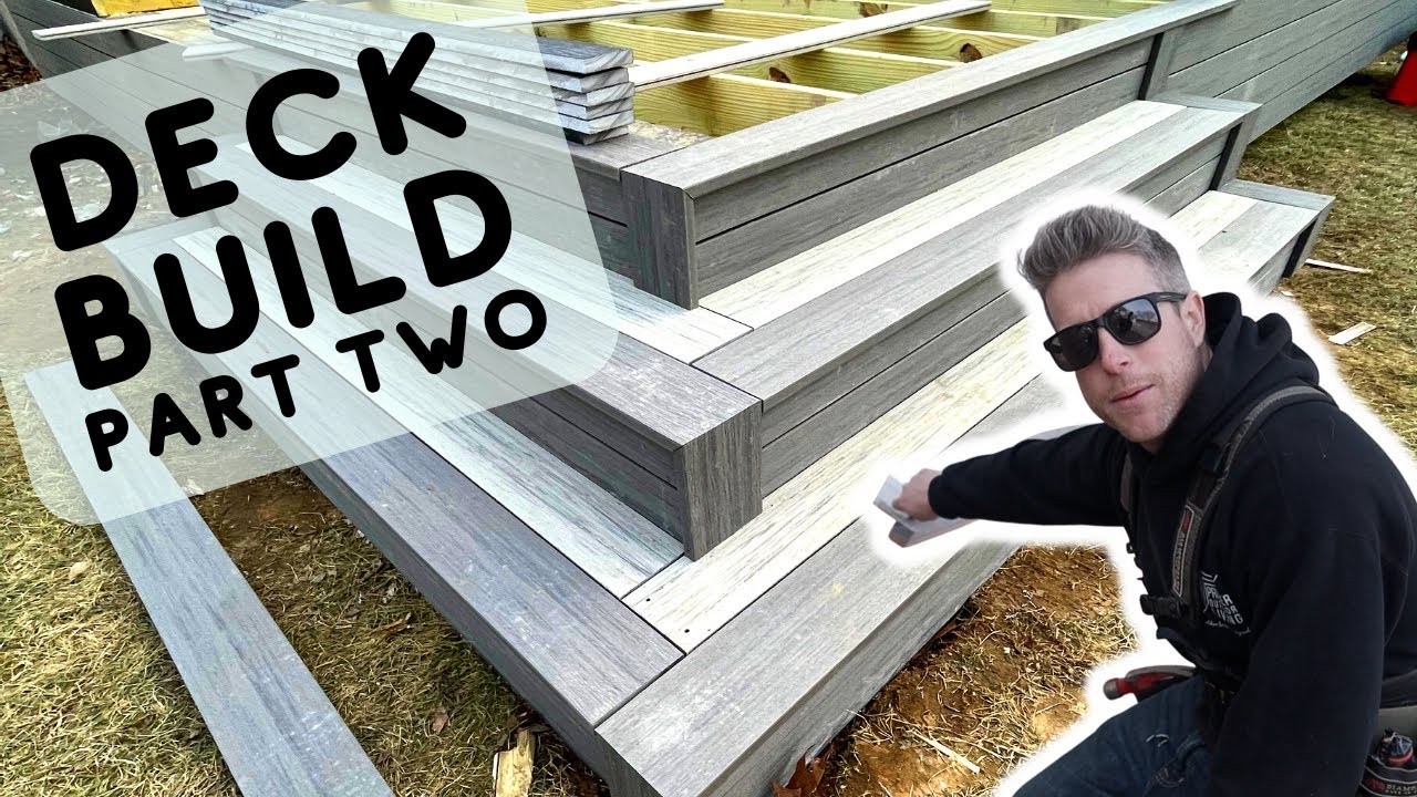 DECK BUILD Part Two - Installing Composite Decking And Porch Ceiling ...