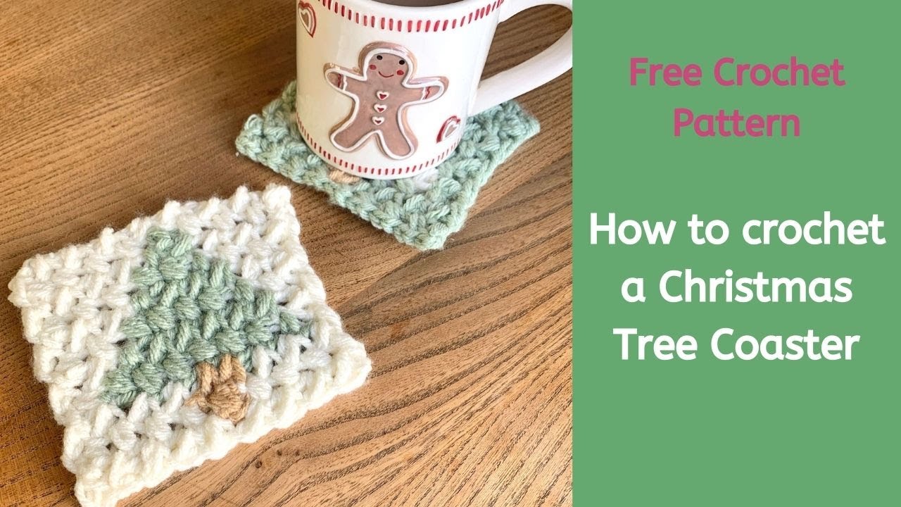 Crochet Christmas Tree Coasters - Crochet 365 Knit Too