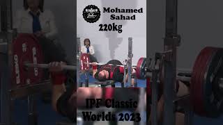 Mohamed Sahad - 2Nd Place 952Kg Total - 120Kg Class 2023 Ipf World Classic Championship