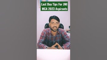 Best of Luck to All JMI MCA 2023 Aspirants#nimcet #mca /Run tutorials Varanasi