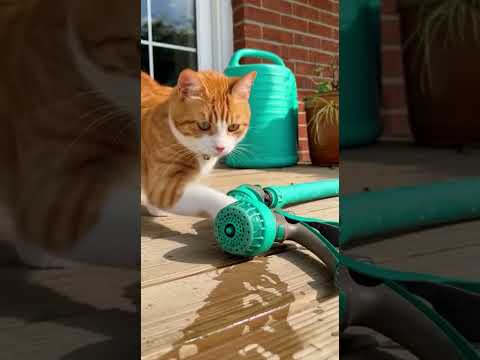 القطة والكلب خرطوم الميه قلب لعب لفوضى   