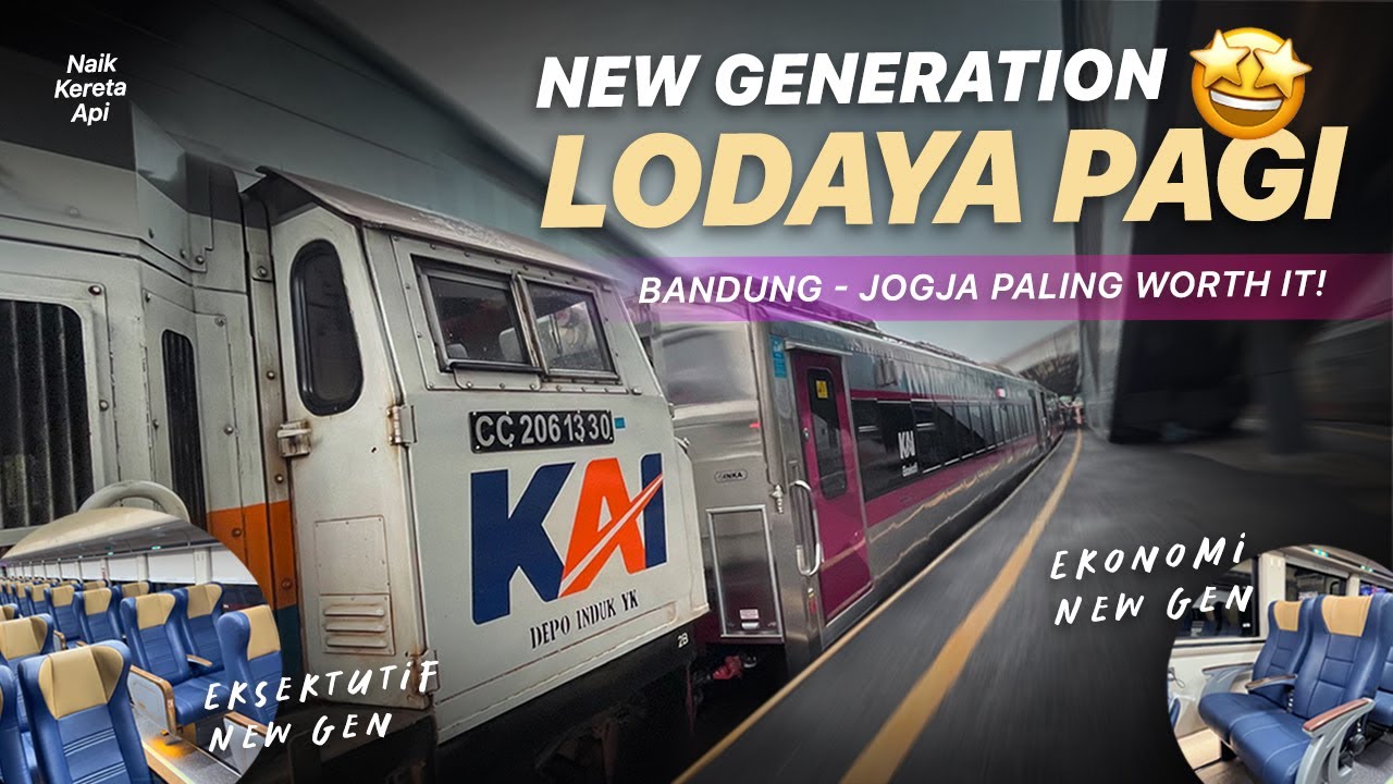 KERETA EKONOMI MURAH & MEWAH KE JOGJA 🤩 Trip Naik KA Lodaya New Generation Bandung - Jogja