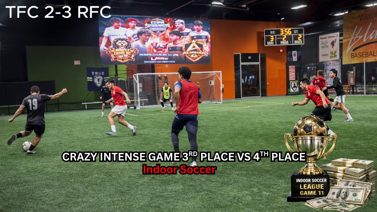 CRAZY GAME 3RD PLACE VS 4TH PLACE INDOOR SOCCER GAME 11!!!