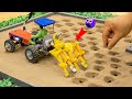 Diy tractor mini plough machine science project  diy effective agricultural machinery sunfarming