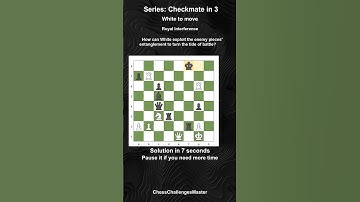 Chess puzzle - Checkmate in 3 - Royal Interference