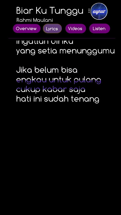 Biar ku tunggu _ Rahmi Maulani #lyrics #rahmi