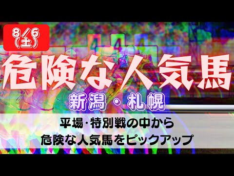 【中央競馬予想】8月6日(土)平場・特別レースの危険な人気馬ピックアップ