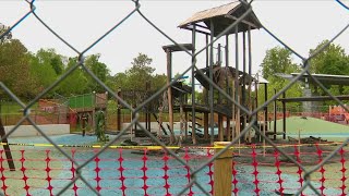 Arson damages Potomac playground