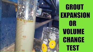 Grout Expansion Test, Volume change Test of Grout, cement grout, Grouting Work