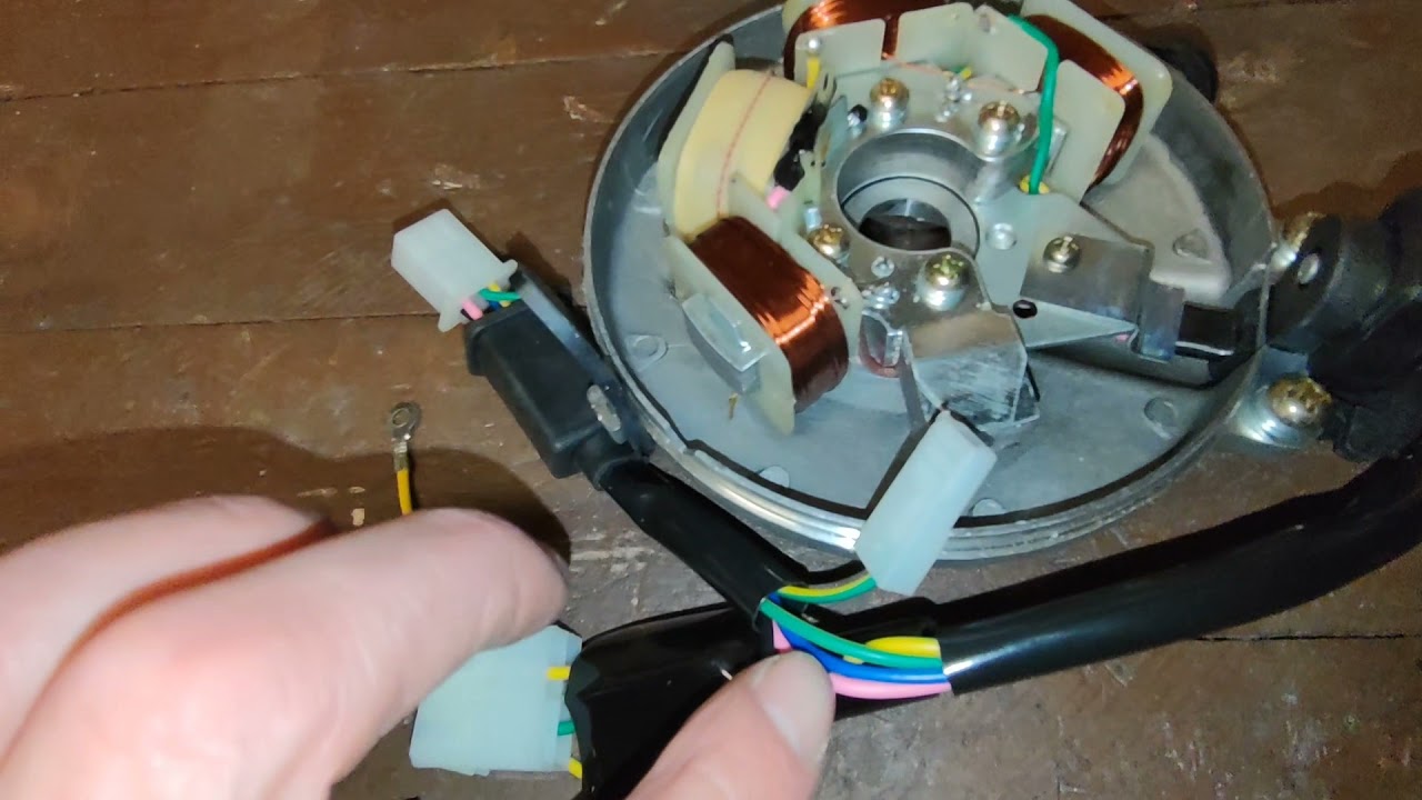 Branchement des fils allumage Peugeot 103 12v avec capteur externe