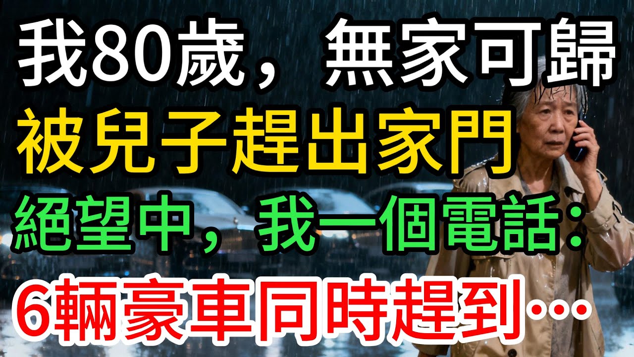 我80歲，被親生兒子趕出家門，絕望中，我一個電話：6輛豪車同時趕到…