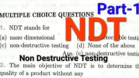 NDT Multiple choice Questions, Part-2, Non Destructive Testing, TGT PGT Physics, Civil Engg. #ndt