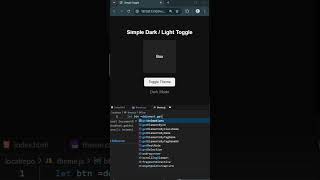 Toggle Dark & Light Mode Using HTML CSS JavaScript #coding #js #javascriptprogram #webdevelopment
