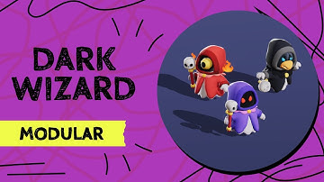 www.Meshtint.com | Modular Dark Wizard Cute Pro Series | Unity Game Engine