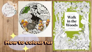 How to COLOUR FUR ~ Walk in the woods by Leila duly