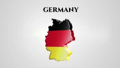Germany map 3D rotation animation background video 1 hour loop