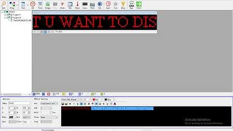 input text pada running text dengan software power led