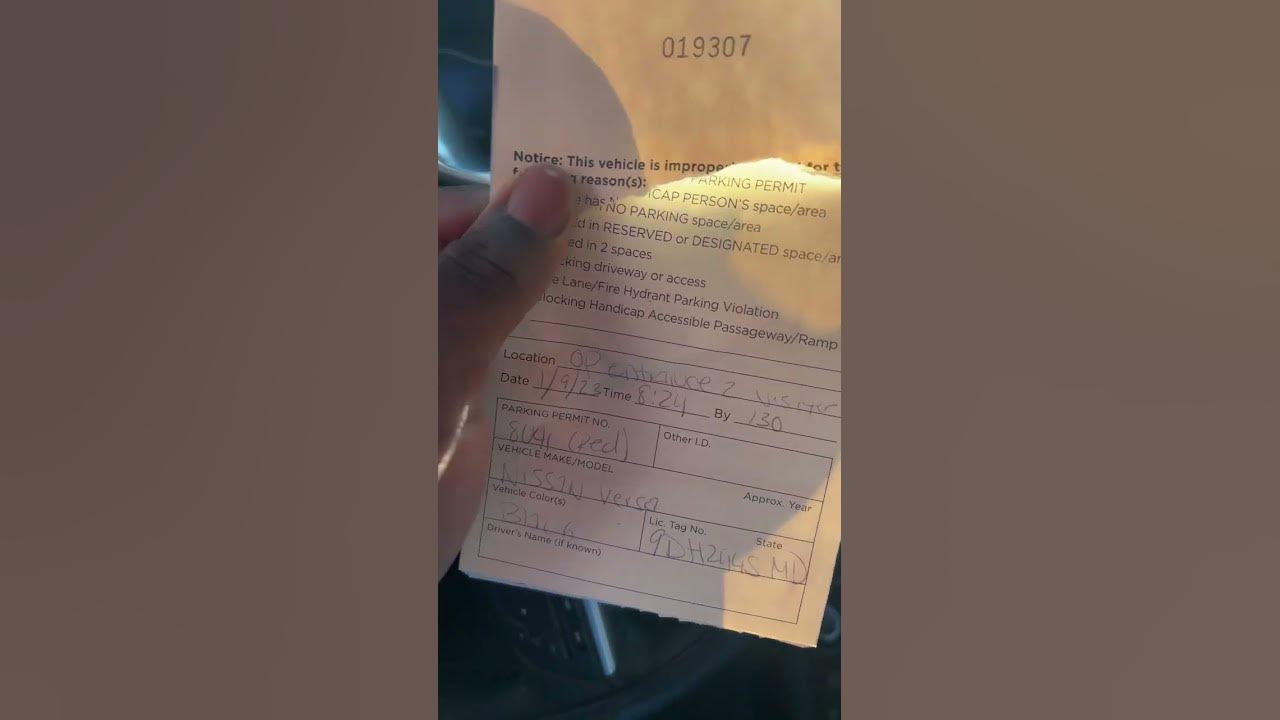 I got a violation parking ticket while at work, nobody else got a
