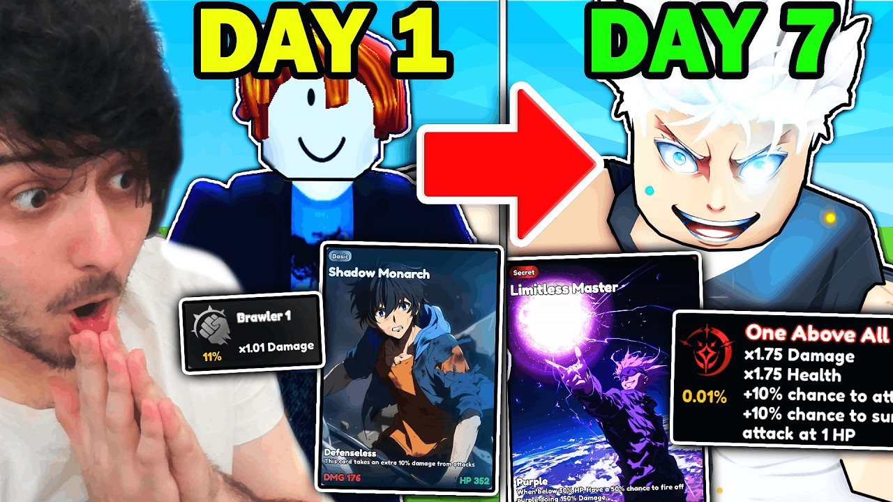 I Spent a Week Becoming OVERPOWERED in Roblox Anime Card Clash