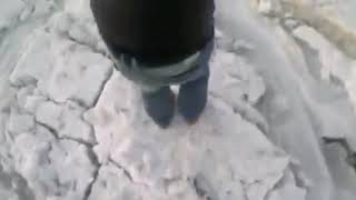 Man records walking across frozen Cape May Canal