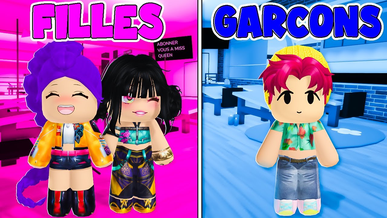 FILLES VS GARÇONS BÉBÉS KPOP SALLE DE CLASSE EN UNE COULEUR DANS ROBLOX BROOKHAVEN RP